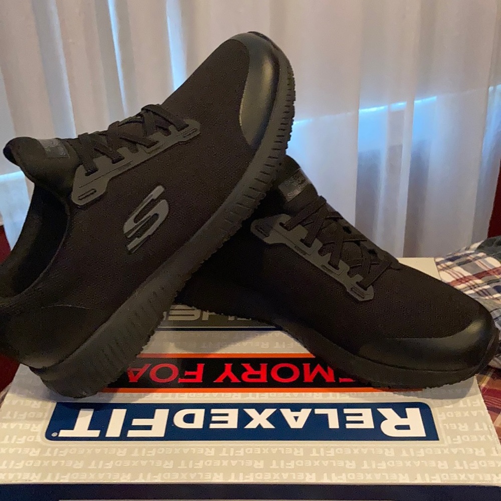 Skechers work Slip Resistant sneaker.